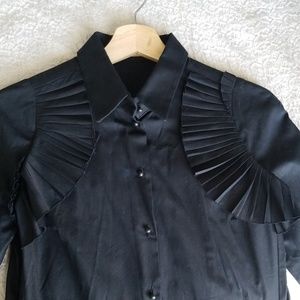 Miu Miu by Prada ruffled cotton blouse